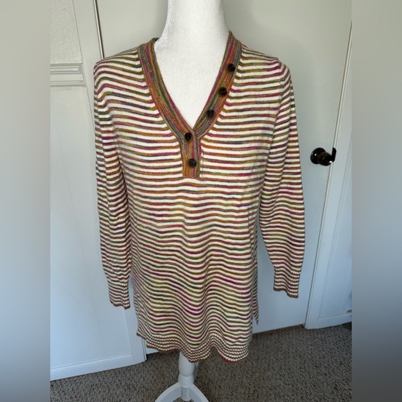 Anthropologie striped Tunic with Relaxed Oversized Fit long sleeve size M - Picture 3 of 10